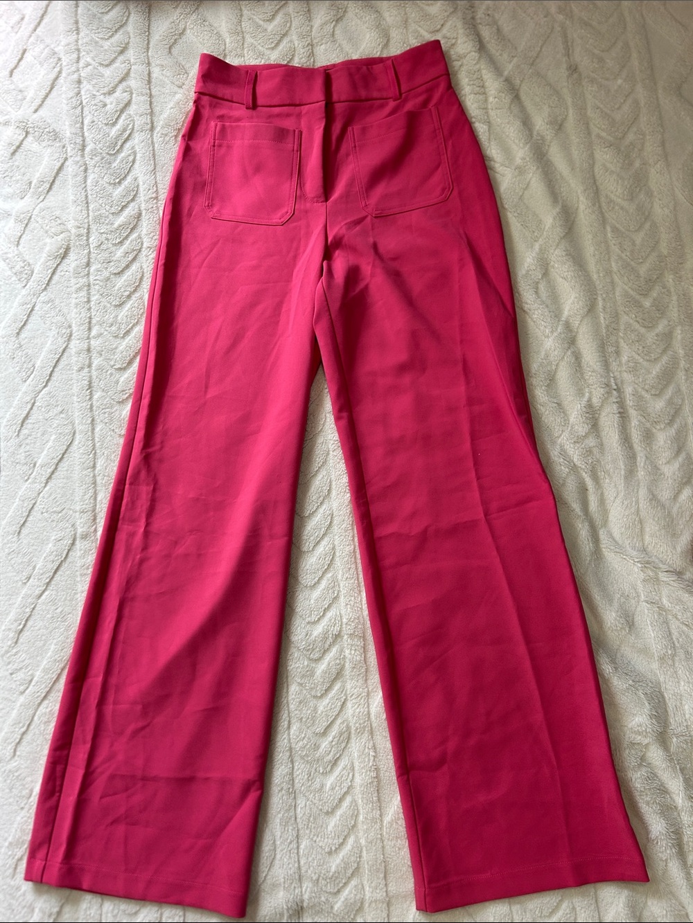 Bagatelle Women's High-Waist Wide-Leg Pants - Hot Pink